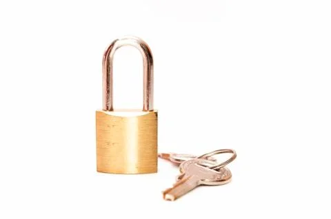Padlock with keys Stock Photos