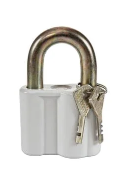 Padlock with keys Stock Photos