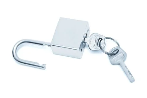 Padlock with keys Stock Photos