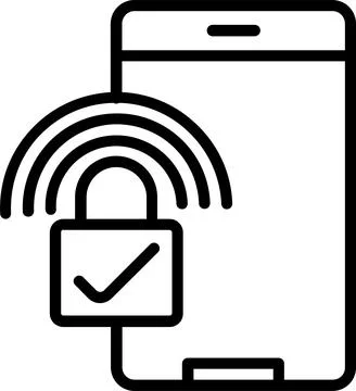 Padlock Line Icon Design Stock Illustration