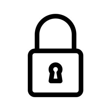 Padlock line icon. Vector graphics イラスト素材