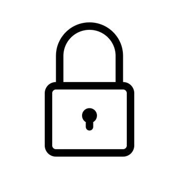 Padlock line icon. Vector graphics Stock Illustration