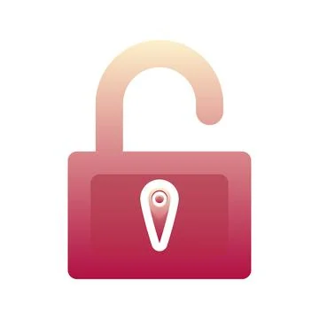 Padlock location logo element design template icon Stock Illustration