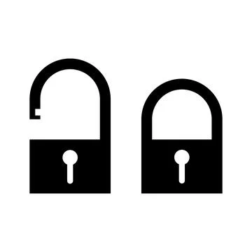 Padlock lock bold icon Illustrazione stock