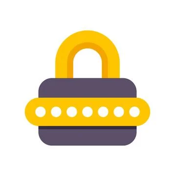 Padlock locking access with password security Stock Illustration