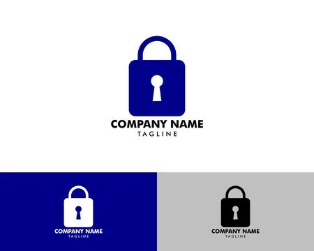 Padlock logo icon vector template illustration Stock Illustration