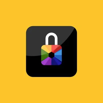 Padlock logo Stock Illustration