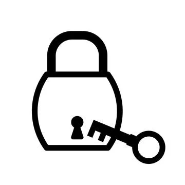 Padlock logo vector icon Stock Illustration