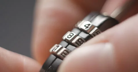 Padlock macro opening and closing studio shot Video stock 282061937