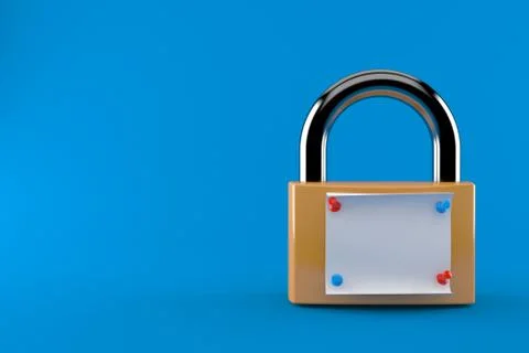 Padlock with note Stock Illustration