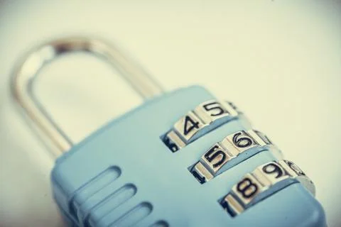 Padlock with numbers Stock Photos