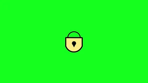 Padlock open close green screen Stock Footage 293575252