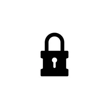 Padlock or lock icon in trendy flat style. safe and security symbol. Illustrazione stock