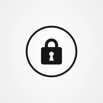 Padlock or lock icon vector. Safe and security symbol. Illustrazione stock