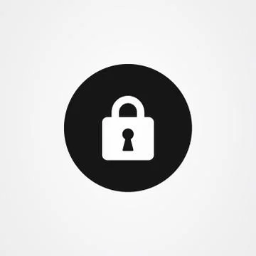 Padlock or lock icon vector. Safe and security symbol. Illustrazione stock