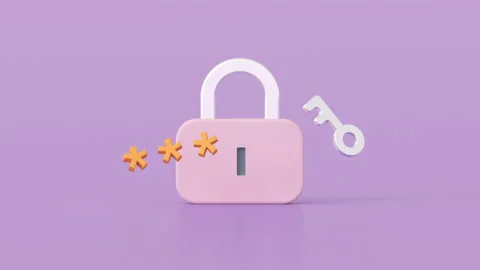Padlock with password 3D render animation Stock Footage 228844858