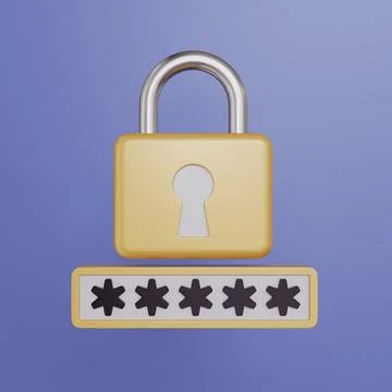 Padlock with password symbols data security and encryption Stock Photos