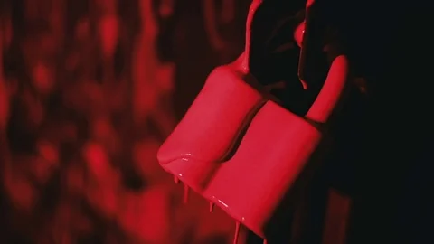 Padlock in the pink colour Stock Footage 81701314