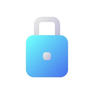 Padlock pixel perfect flat gradient two-color ui icon Illustrazione stock