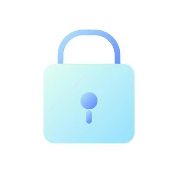Padlock pixel perfect flat gradient two-color ui icon Illustrazione stock