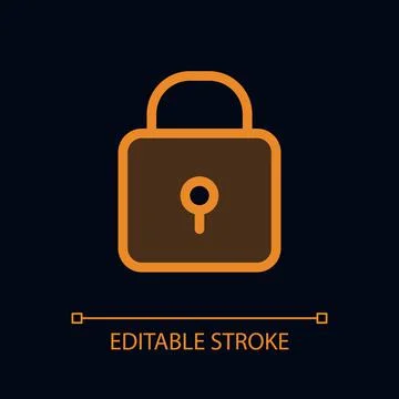 Padlock pixel perfect glassmorphism ui icon for dark theme Stock Illustration