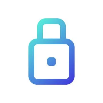 Padlock pixel perfect gradient linear ui icon Stock Illustration