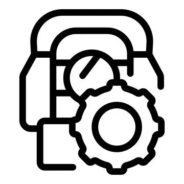 Padlock protecting personal data with gear and time management icon Stock Illustration