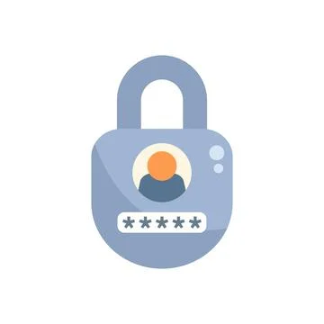 Padlock protecting user account with password, cybersecurity concept Stock Illustration