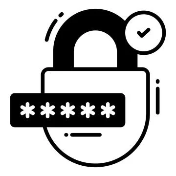 Padlock, Protection and security vector icons set cyber computer network bu.. Stock Illustration