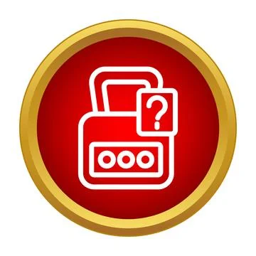 Padlock with question mark icon needing password Stockillustratie