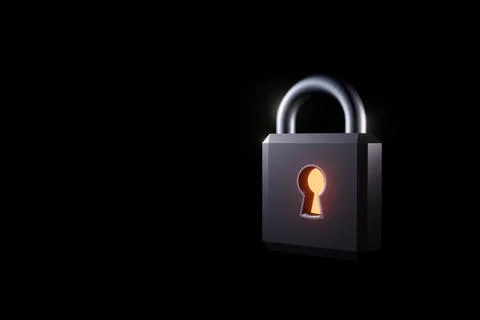 Padlock render 3D Illustrazione stock