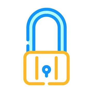 Padlock safe color icon vector illustration Stock Illustration