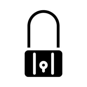 Padlock safe glyph icon vector illustration Stock Illustration