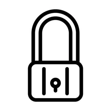 Padlock safe line icon vector illustration イラスト素材