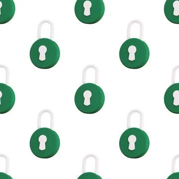 Padlock seamless pattern. Security, safety, protection, privacy concept. Mini Stockillustratie