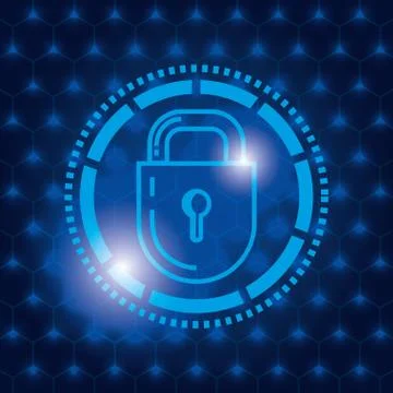 Padlock secure technology icon Stock-Illustration