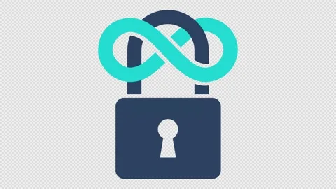 Padlock Secures Data for Privacy Compliance and Fintech Stock Footage 342298784