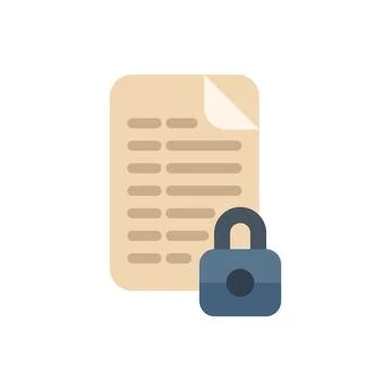 Padlock securing important document for privacy and protection Stock-Illustration