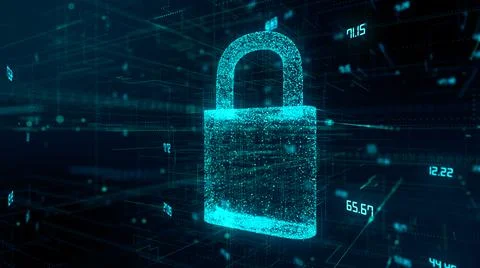 Padlock security and safety of personal data and information online - Concept イラスト素材