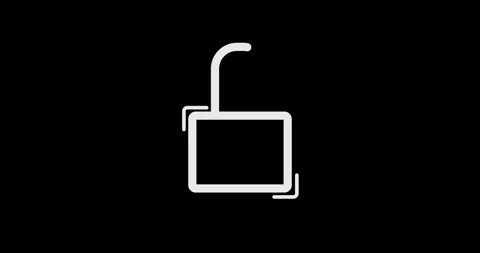 Padlock security checklist icon animated Stock Footage 284329366