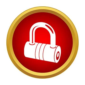 Padlock security icon providing digital protection and access Stock Illustration