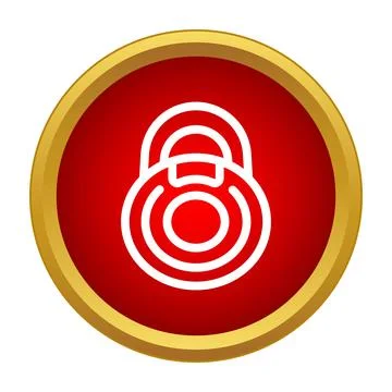 Padlock security icon providing digital data protection Stock Illustration