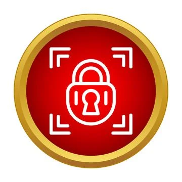 Padlock security icon representing digital protection and privacy Illustrazione stock