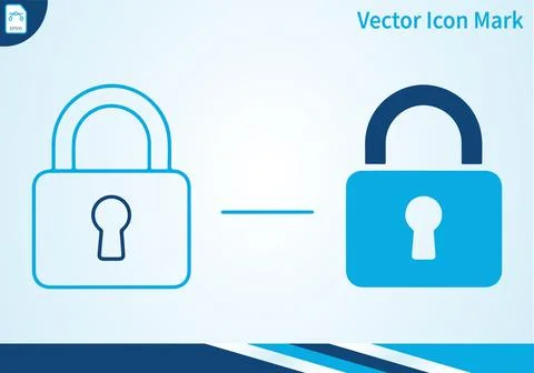 Padlock security lock icon set for privacy and protection. Stock-Illustration