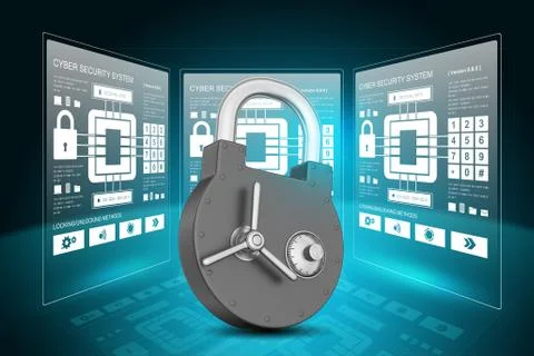 Padlock with security lock Stock Illustration