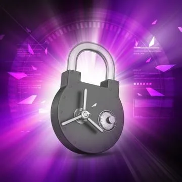 Padlock with security lock Stock Illustration