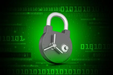 Padlock with security lock Stock Illustration