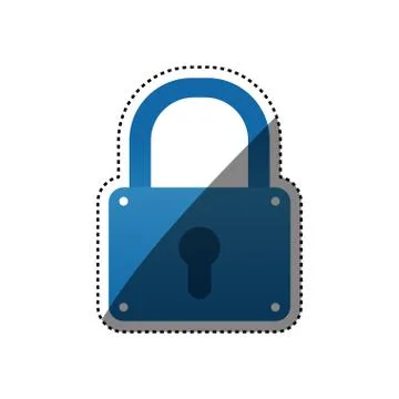 Padlock security object Stock Illustration