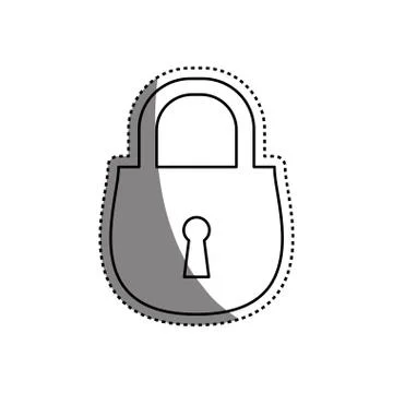 Padlock security object Stock Illustration