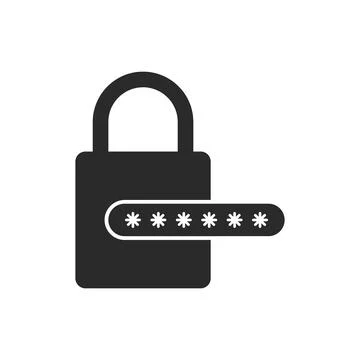 Padlock security password icon Stock-Illustration